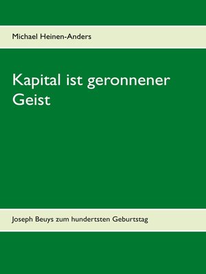 cover image of Kapital ist geronnener Geist